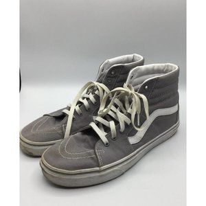 Vans Unisex Sk8-Hi Top Grey and White Skateboarding Shoes Size 11.5